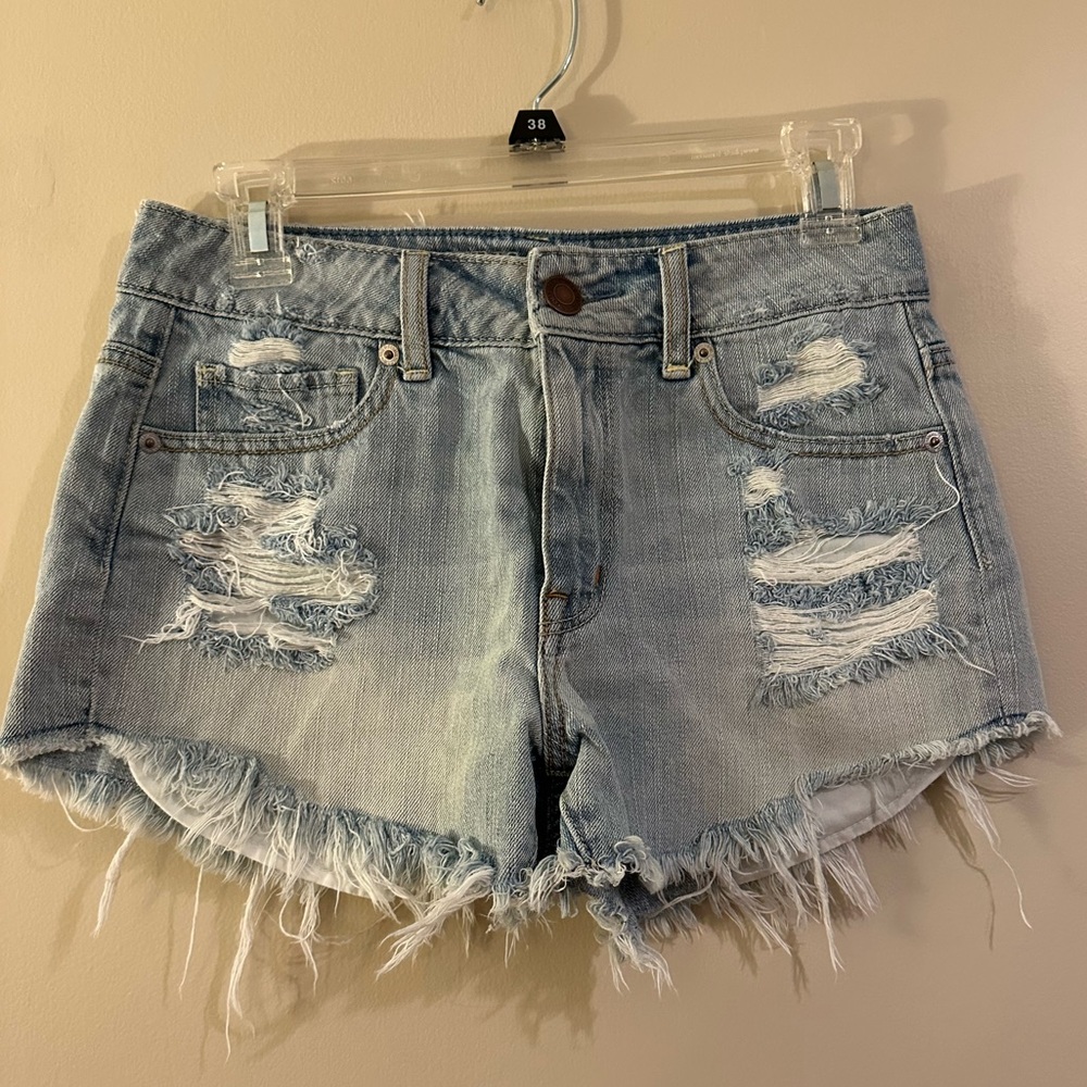American Eagle Distressed Denim Shorts - Size 4